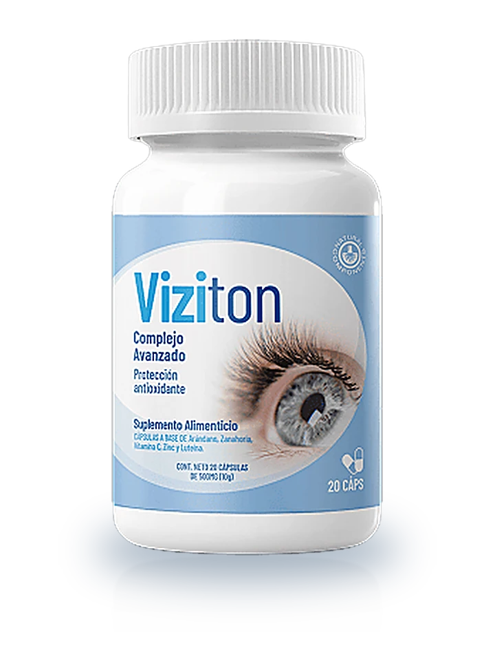Frasco de Viziton con 20 cápsulas de 500 mg listo para enviarse desde la fábrica